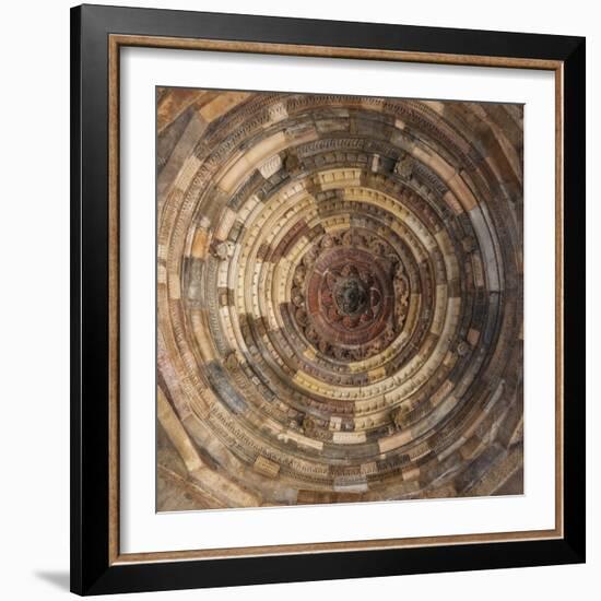 Asia. India, Ceiling details at the Qtub Minar of the Alai-Darwaza complex in New Delhi.-Ralph H. Bendjebar-Framed Photographic Print