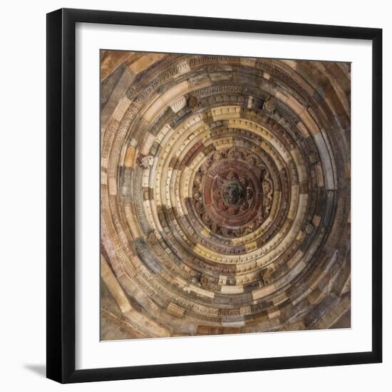 Asia. India, Ceiling details at the Qtub Minar of the Alai-Darwaza complex in New Delhi.-Ralph H. Bendjebar-Framed Photographic Print