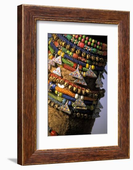 Asia, India, Pushkar. Camels necklaces, Pushkar Camel Festival.-Claudia Adams-Framed Photographic Print