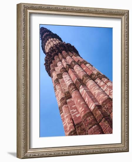 Asia. India, The Qtub Minar of the Alai-Darwaza complex in New Delhi.-Ralph H^ Bendjebar-Framed Photographic Print