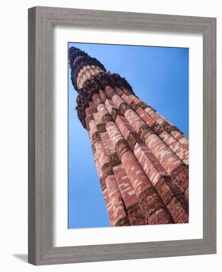 Asia. India, The Qtub Minar of the Alai-Darwaza complex in New Delhi.-Ralph H^ Bendjebar-Framed Photographic Print