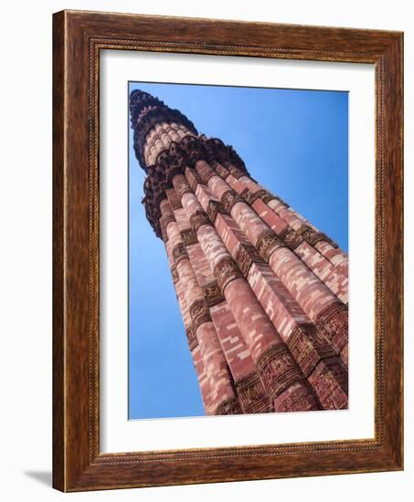 Asia. India, The Qtub Minar of the Alai-Darwaza complex in New Delhi.-Ralph H^ Bendjebar-Framed Photographic Print