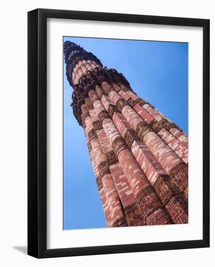 Asia. India, The Qtub Minar of the Alai-Darwaza complex in New Delhi.-Ralph H^ Bendjebar-Framed Photographic Print