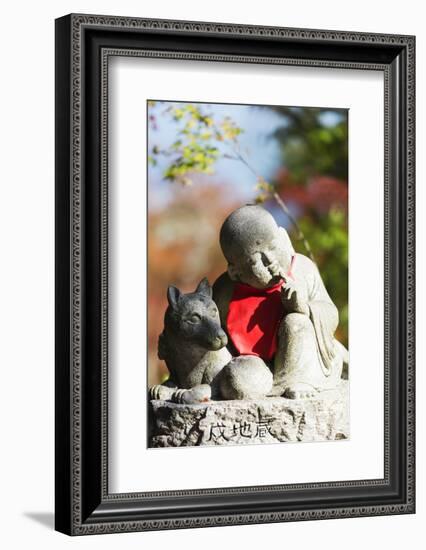 Asia, Japan, Honshu, Hiroshima Prefecture, Miyajima Island, Statue in Daisho in Temple-Christian Kober-Framed Photographic Print