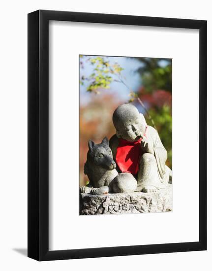 Asia, Japan, Honshu, Hiroshima Prefecture, Miyajima Island, Statue in Daisho in Temple-Christian Kober-Framed Photographic Print