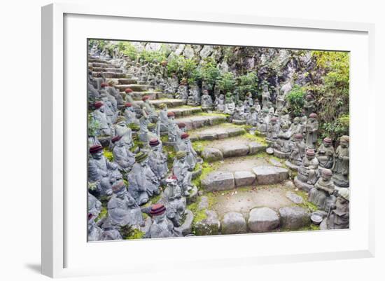 Asia, Japan, Honshu, Hiroshima Prefecture, Miyajima Island, Statues in Daisho in Temple-Christian Kober-Framed Photographic Print