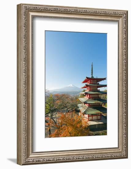 Asia, Japan, Honshu, Mt Fuji 3776M, Arakura Sengen Jinja, UNESCO World Heritage Site-Christian Kober-Framed Photographic Print