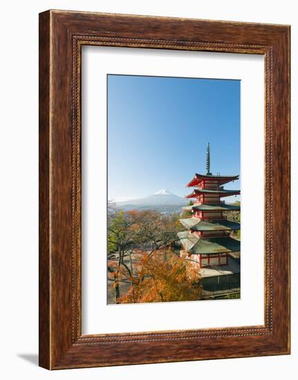 Asia, Japan, Honshu, Mt Fuji 3776M, Arakura Sengen Jinja, UNESCO World Heritage Site-Christian Kober-Framed Photographic Print