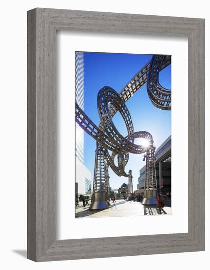 Asia, Japan, Honshu, Yokohama, Modern Art Sculpture in Queen's Square-Christian Kober-Framed Photographic Print