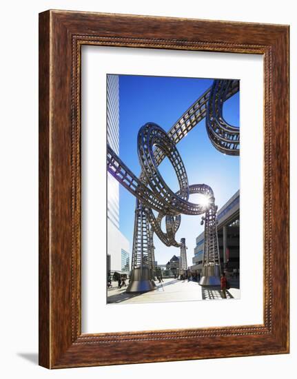 Asia, Japan, Honshu, Yokohama, Modern Art Sculpture in Queen's Square-Christian Kober-Framed Photographic Print