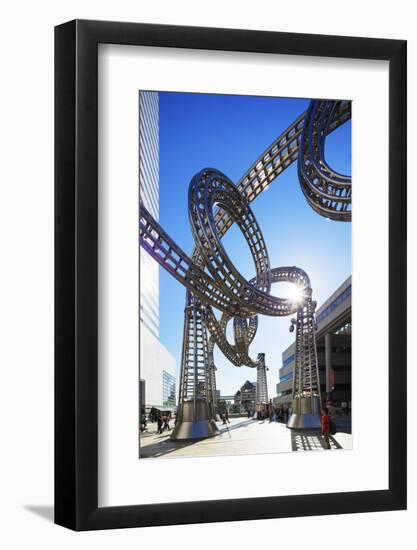 Asia, Japan, Honshu, Yokohama, Modern Art Sculpture in Queen's Square-Christian Kober-Framed Photographic Print