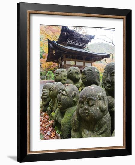 Asia, Japan; Kyoto, Sagano, Arashiyama, Otagi Nenbutsu Dera Temple, Stone Images-Christian Kober-Framed Photographic Print