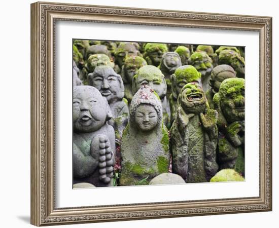 Asia, Japan; Kyoto, Sagano, Arashiyama, Otagi Nenbutsu Dera Temple, Stone Images-Christian Kober-Framed Photographic Print