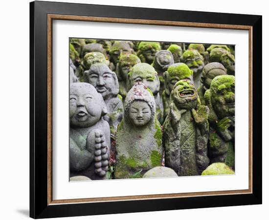 Asia, Japan; Kyoto, Sagano, Arashiyama, Otagi Nenbutsu Dera Temple, Stone Images-Christian Kober-Framed Photographic Print