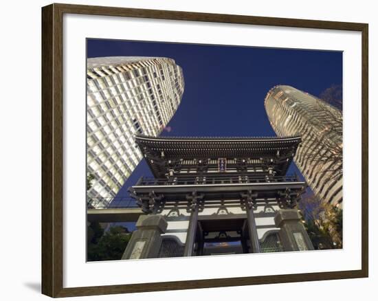 Asia, Japan, Tokyo, Temple and Skyscrapers-Christian Kober-Framed Photographic Print