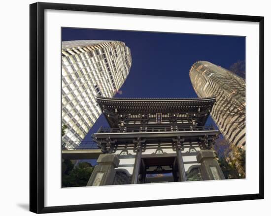 Asia, Japan, Tokyo, Temple and Skyscrapers-Christian Kober-Framed Photographic Print