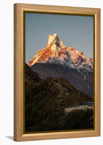 Asia, Nepal. Machapuchare Mountain from top of Mardi Himal Trek.-Janell Davidson-Framed Premier Image Canvas
