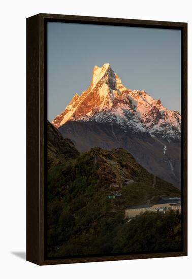 Asia, Nepal. Machapuchare Mountain from top of Mardi Himal Trek.-Janell Davidson-Framed Premier Image Canvas