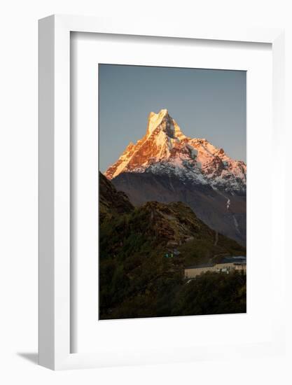 Asia, Nepal. Machapuchare Mountain from top of Mardi Himal Trek.-Janell Davidson-Framed Photographic Print