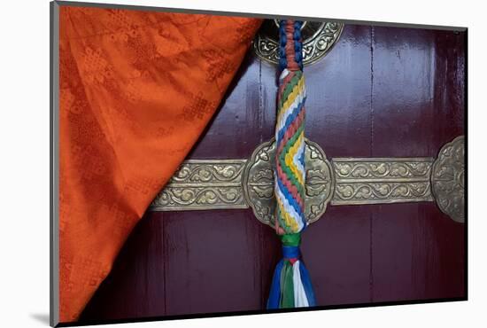 Asia, Nepal, Pokhara. Close-up of door at Jangchub Choeling Buddhist Monastery-Janell Davidson-Mounted Photographic Print