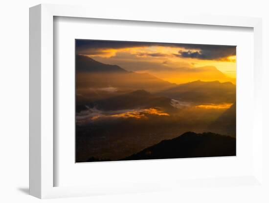 Asia, Nepal, Pokhara. Sarangkot sunrise.-Janell Davidson-Framed Photographic Print