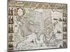 Asia Old Map. Created By Willem Bleau, Published In Amsterdam, Ca. 1650-marzolino-Mounted Art Print