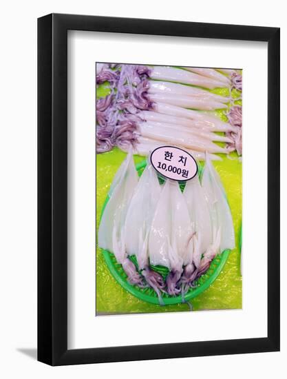 Asia, Republic of Korea, South Korea, Jeju Island, Dongmun Traditional Market, Squid-Christian Kober-Framed Photographic Print