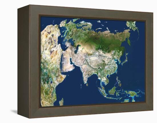 Asia, Satellite Image-PLANETOBSERVER-Framed Premier Image Canvas