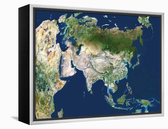 Asia, Satellite Image-PLANETOBSERVER-Framed Premier Image Canvas