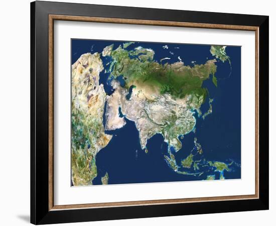 Asia, Satellite Image-PLANETOBSERVER-Framed Photographic Print