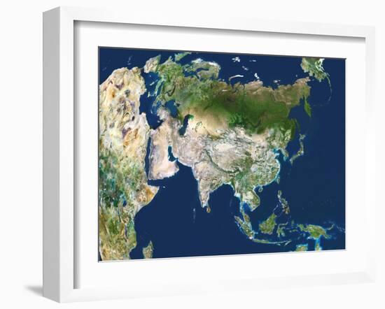 Asia, Satellite Image-PLANETOBSERVER-Framed Photographic Print