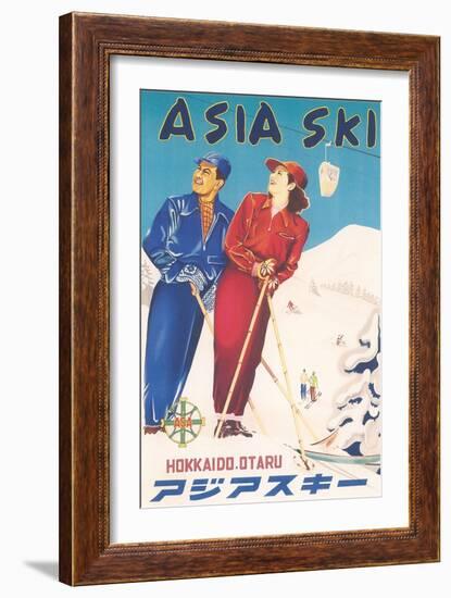 Asia Ski Travel Poster-null-Framed Art Print