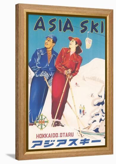 Asia Ski Travel Poster-null-Framed Stretched Canvas