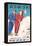 Asia Ski Travel Poster-null-Framed Stretched Canvas