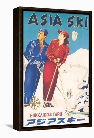 Asia Ski Travel Poster-null-Framed Stretched Canvas