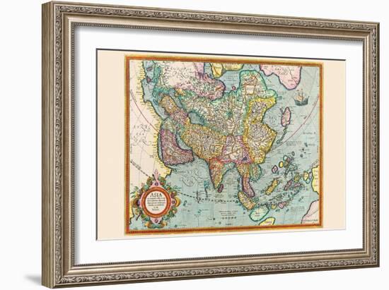 Asia-Jodocus Hondius-Framed Art Print