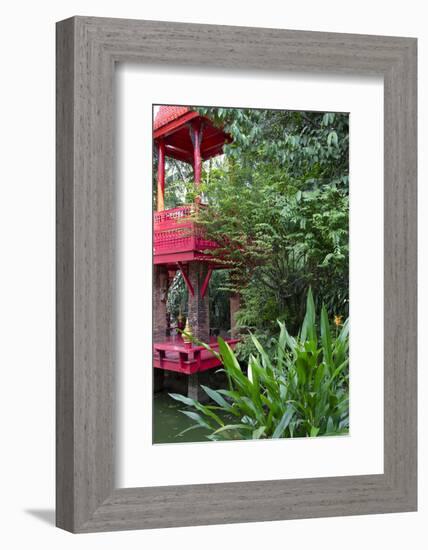 Asian Art and Artifacts, Garden Bell Tower, the Prasart Museum, Bangkok, Thailand-Cindy Miller Hopkins-Framed Photographic Print