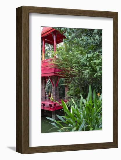 Asian Art and Artifacts, Garden Bell Tower, the Prasart Museum, Bangkok, Thailand-Cindy Miller Hopkins-Framed Photographic Print