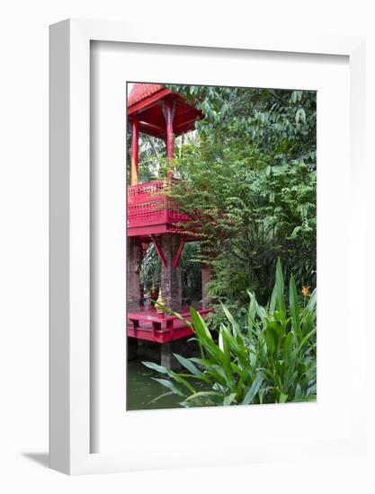 Asian Art and Artifacts, Garden Bell Tower, the Prasart Museum, Bangkok, Thailand-Cindy Miller Hopkins-Framed Photographic Print