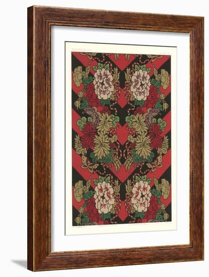 Asian Chrysanthemum Pattern-null-Framed Art Print