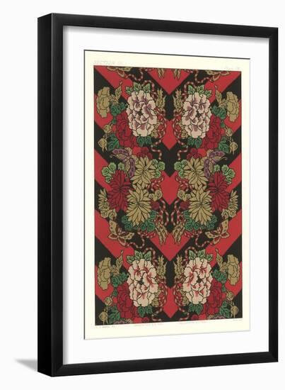 Asian Chrysanthemum Pattern-null-Framed Art Print