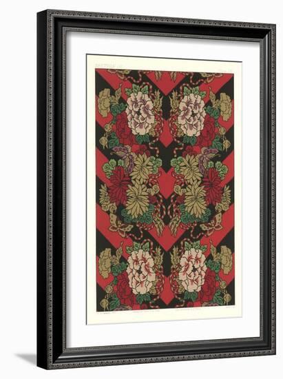 Asian Chrysanthemum Pattern-null-Framed Art Print