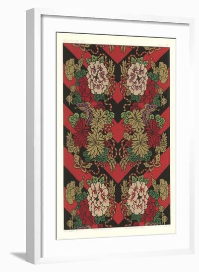 Asian Chrysanthemum Pattern-null-Framed Art Print