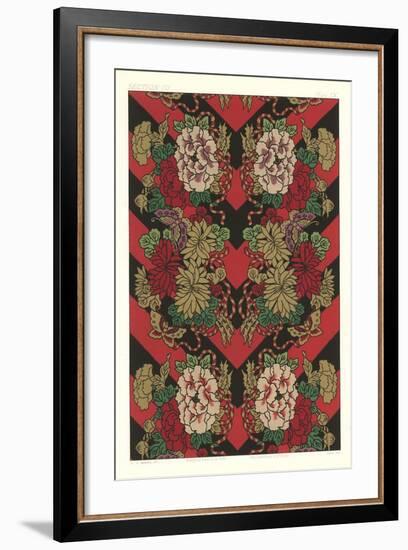 Asian Chrysanthemum Pattern-null-Framed Art Print