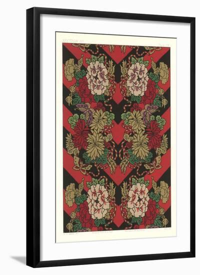 Asian Chrysanthemum Pattern-null-Framed Art Print