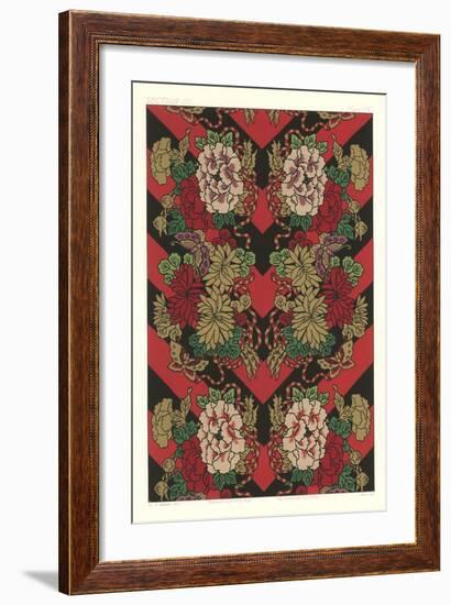 Asian Chrysanthemum Pattern-null-Framed Art Print