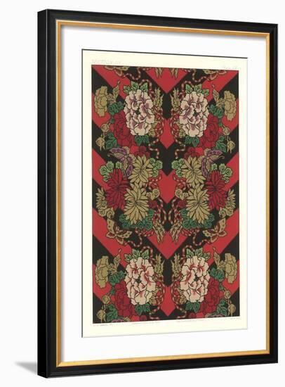 Asian Chrysanthemum Pattern-null-Framed Art Print