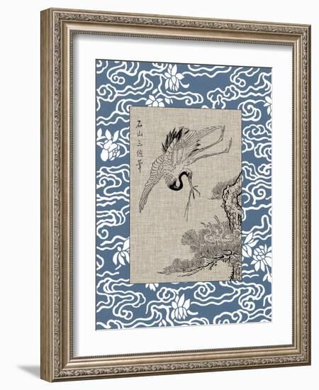 Asian Crane Panel I-null-Framed Art Print