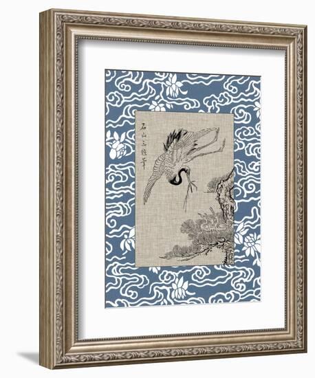 Asian Crane Panel I-null-Framed Art Print