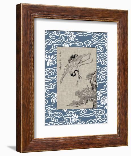 Asian Crane Panel I-null-Framed Art Print